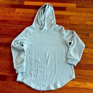 LOFT Heather Gray Hooded Sweatshirt